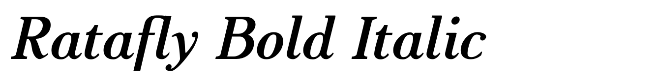 Ratafly Bold Italic